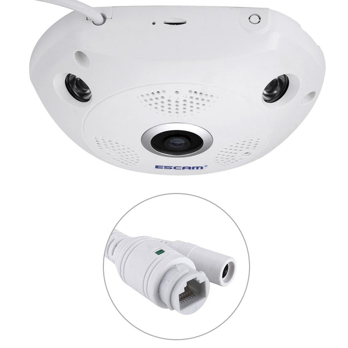 Shark 960P 360 Degrees Fisheye Lens 1.3Mp Wifi Ip Camera Support Motion Detection / Night Vision- Ir Distance 10M