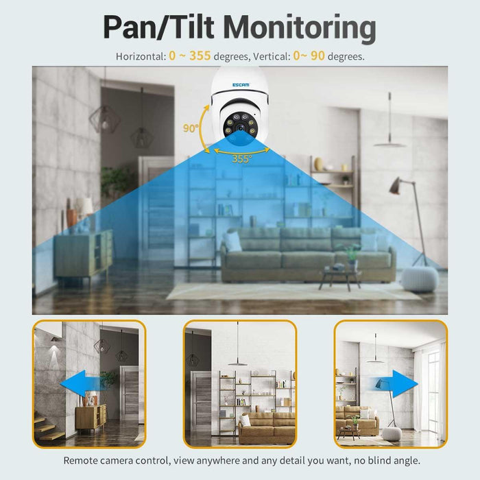 1080P Hd Light Bulb Wifi Camera Support Motion Detection Two-Way Audio Night Vision Tf Card