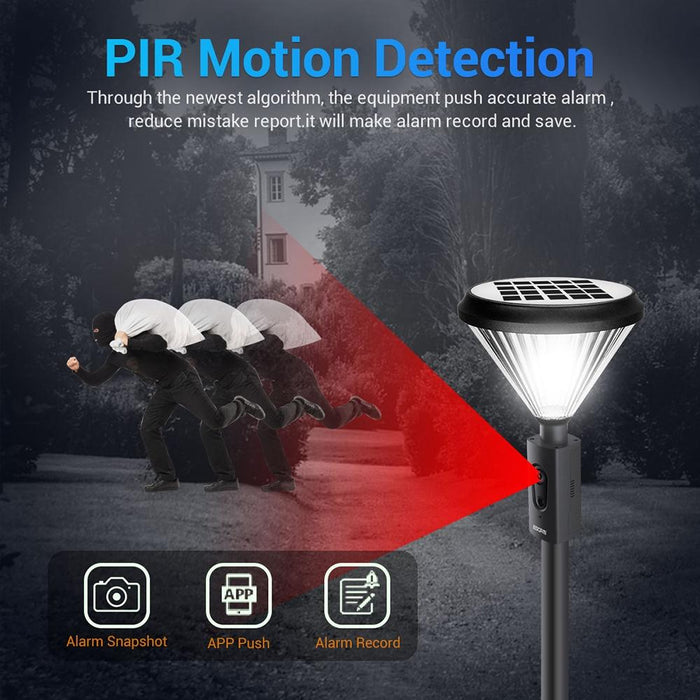 2 In 1 Solar Charging Garden Light Pir Human Body Detection Wifi Camera