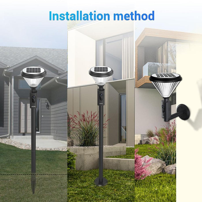 2 In 1 Solar Charging Garden Light Pir Human Body Detection Wifi Camera