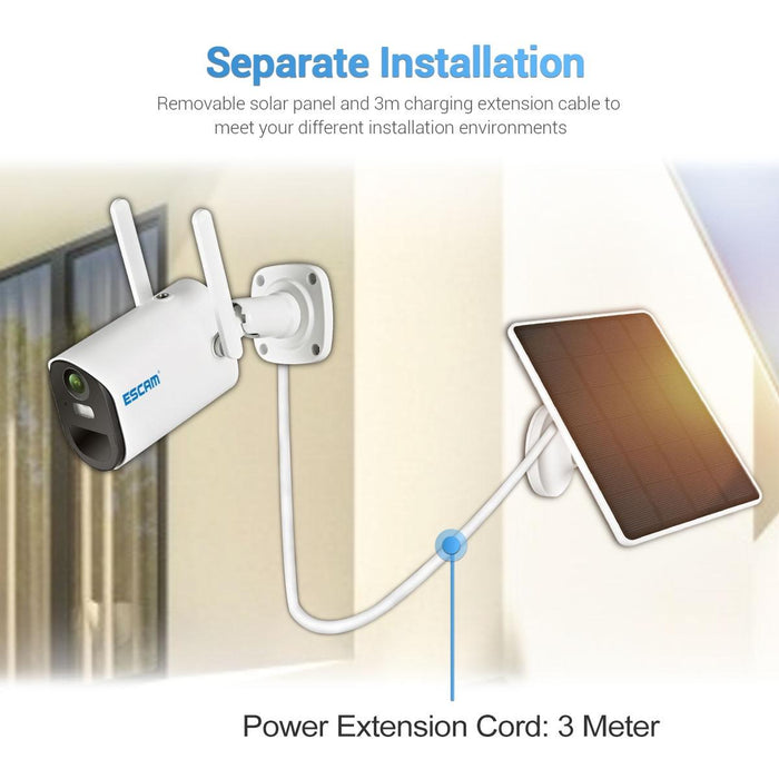 Hd 1080P Wifi Solar Panel Ip Camera Support Motion Detection / Night Vision / Tf Card / Two-Way Audio