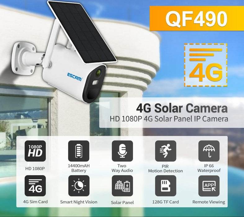 Hd 1080P 4G Solar Panel Ip Camera