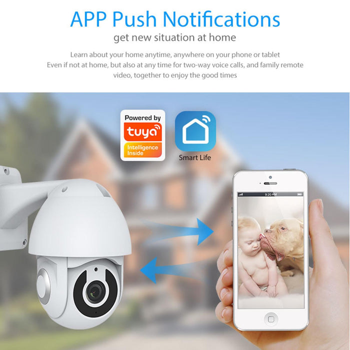 Nip-33Rq Wifi Outdoor Smart Pt Ip Camera White