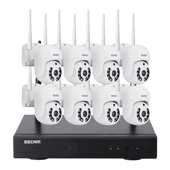 Hd 3.0 Million Pixels 8-Channel Wireless 8Ipc Wireless Nvr Security System