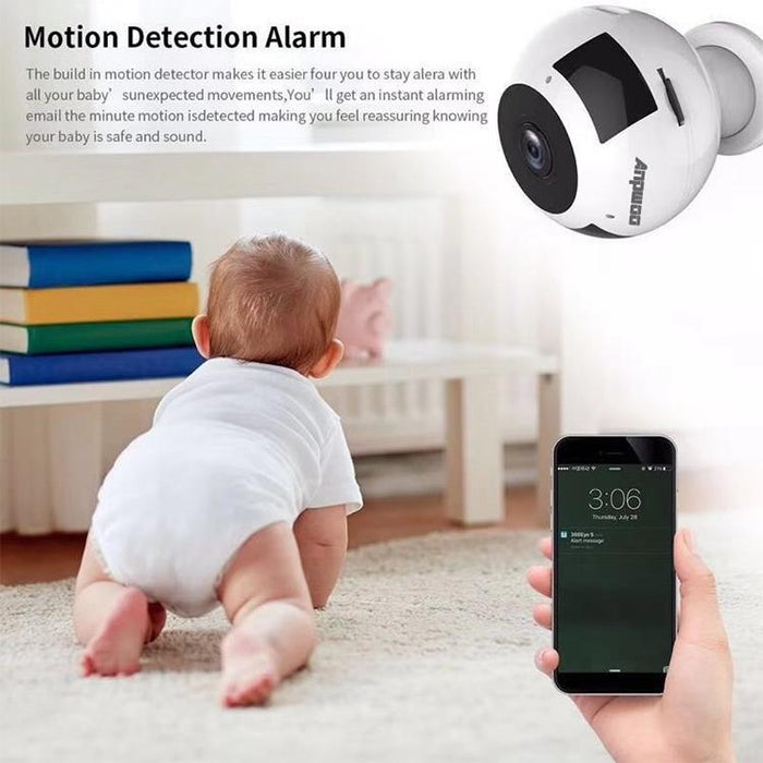 Mn003 360 Degrees Panoramic 960P Hd Wifi Ip Camera Support Motion Detection & Infrared Night Vision & Tf Card Max 64Gb