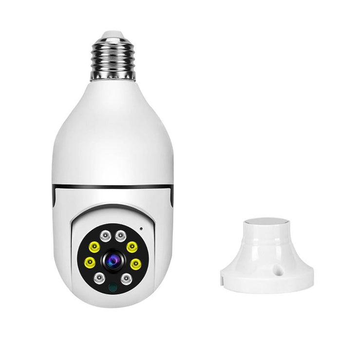 1080P 2Mp 2.4G Single Frequency Two-Way Voice Intercom Bulb Camera White