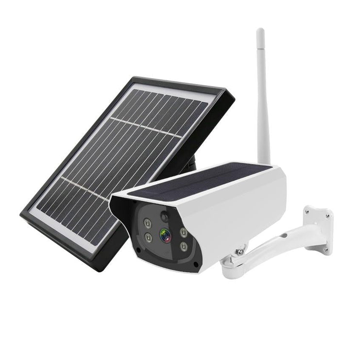 Y4P Outdoor Hd 1080P Solar Power Security Ip Camera Support Motion Detection & Pir Wake Up Ip66 Waterproof White