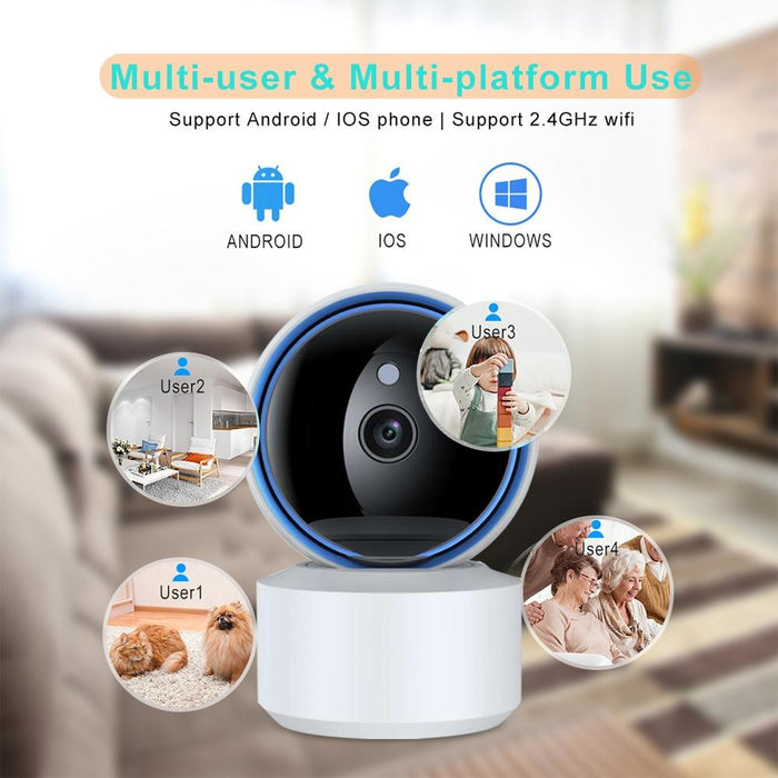 3.0Mp 360 Rotation Ip Camera Wifi Smart Security Camera Support Tf Card / Two-Way Audio / Motion Detection / Night Vision