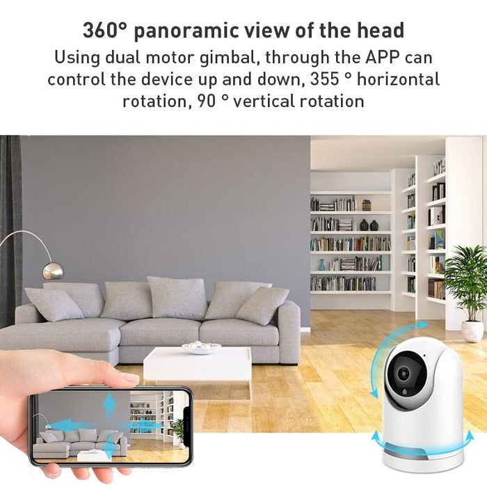 1080P Pan-Tilt Wifi Smart Ip Camera Support Tf Card / Two-Way Audio / Motion Detection / Night Vision