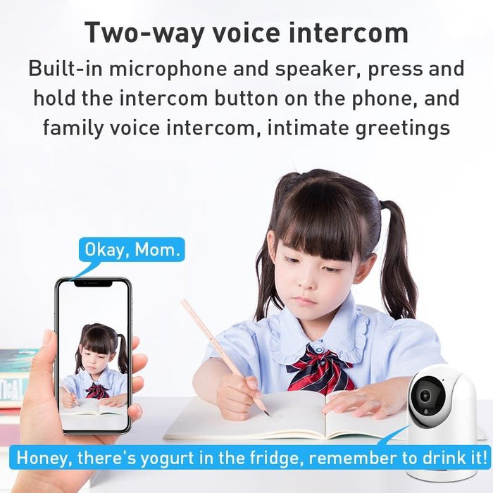 1080P Pan-Tilt Wifi Smart Ip Camera Support Tf Card / Two-Way Audio / Motion Detection / Night Vision