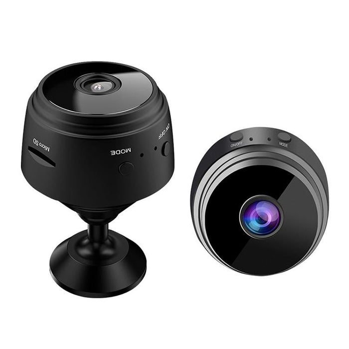 1080P Wifi Wireless Network Camera Wide-Angle Recorder Black