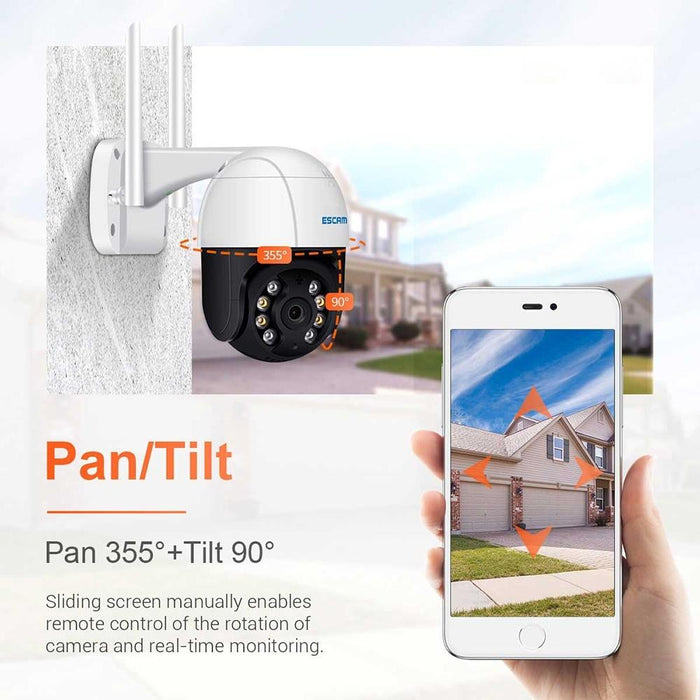 1080P Pan / Tilt Ai Humanoid Detection Ip66 Waterproof Wifi Ip Camera Support Night Vision / Tf Card / Two-Way Audio