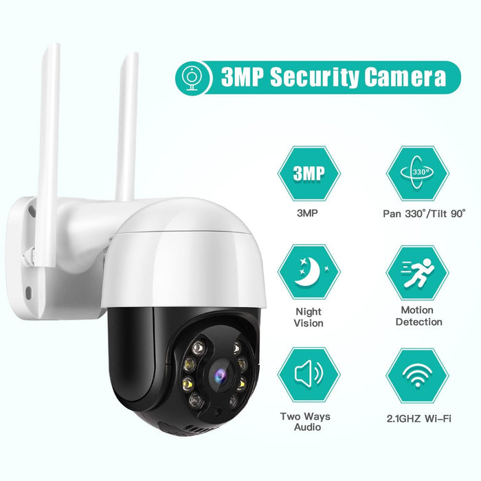 3.0Mp Hd Wifi Ip Camera Support Night Vision & Motion Detection & Two Way Audio & Tf Card