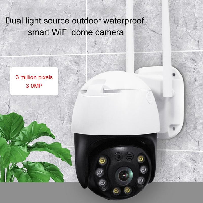 1080P 3.0Mp 3.6Mm Lens Ip65 Waterproof Ptz 360 Degree Rotating Wifi Camera Support Day And Night Full Colour & Two-Way Voice Intercom & Motion Humanoid Detection & Video Playback & 128Gb Tf Card