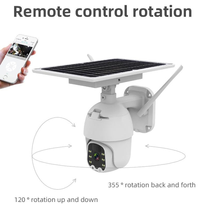 1080P Hd Solar Wireless Ip Camera Support Motion Detection & Infrared Night Vision & Tf Card