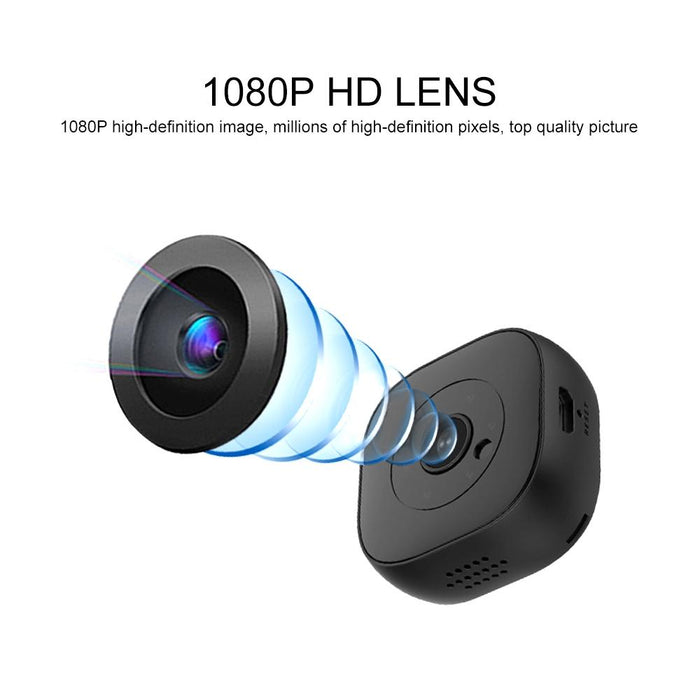 H9 Mini Hd 1280 X 720P 120 Degree Wide Angle Wearable Smart Wireless Wifi Surveillance Camera Black