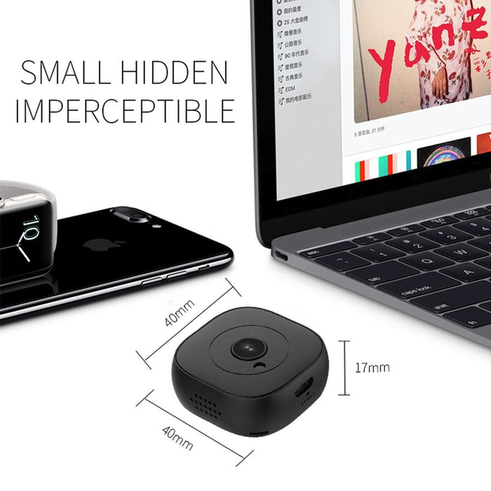 H9 Mini Hd 1280 X 720P 120 Degree Wide Angle Wearable Smart Wireless Wifi Surveillance Camera Black