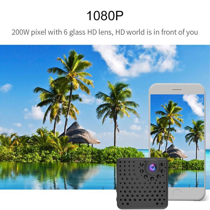 W18 1080P Hd Wifi Smart Mini Security Camera Support 155 Degrees Wide Angle & Motion Detection & Infrared Night Vision & Tf Card