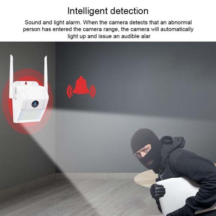 2 Megapixel Ip66 Waterproof Wall Light Wireless Ip Camera Support Multiple Night Vision & Mobile Phone Remote Monitoring & Voice Intercom & Motion Detection / Alarm & 128Gb Memory Card