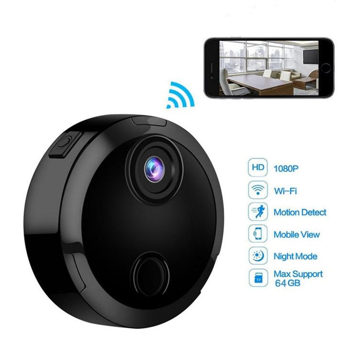 Hd 1080P Wifi Mini Camera With Ir Night Vision & Remote Surveillance