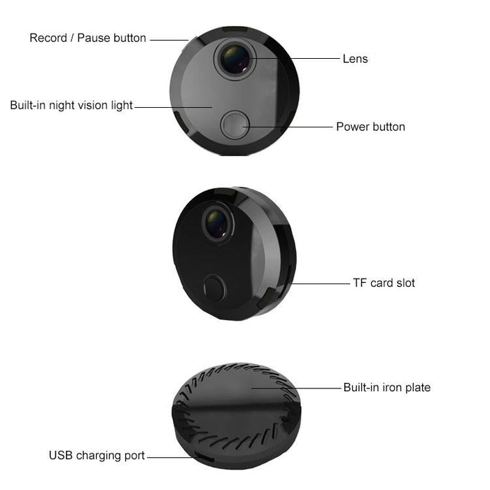 Hd 1080P Wifi Mini Camera With Ir Night Vision & Remote Surveillance