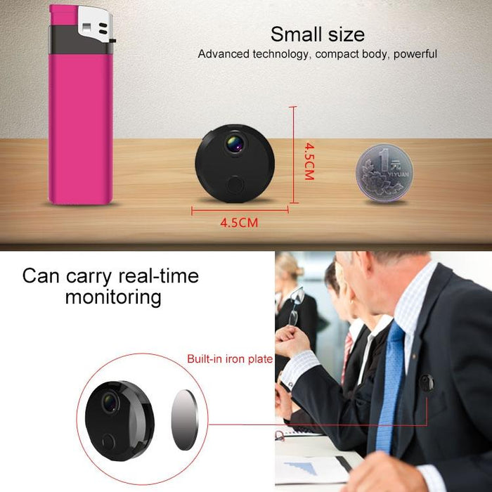 Hd 1080P Wifi Mini Camera With Ir Night Vision & Remote Surveillance