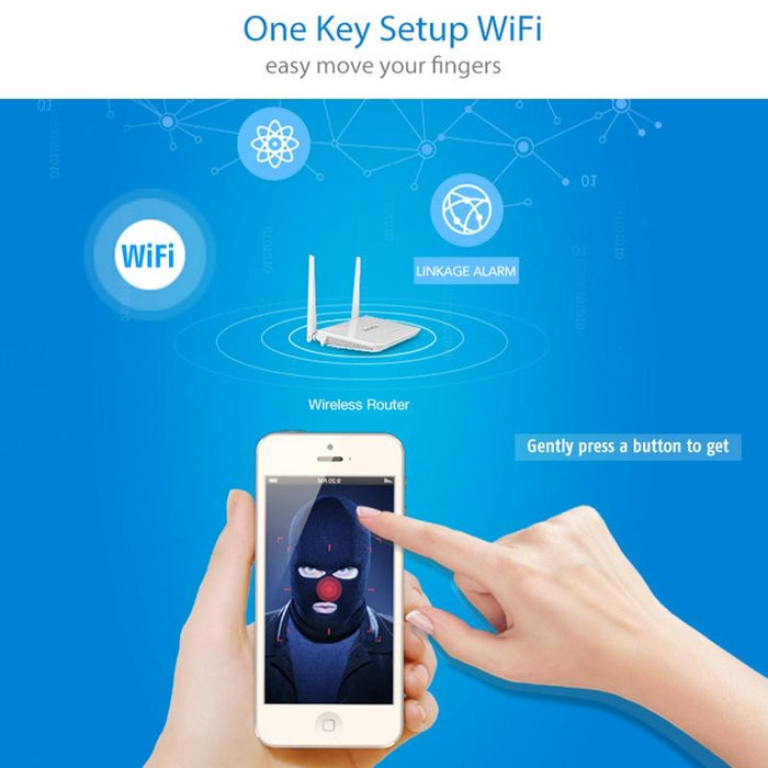 Indoor Wifi Ip Camera With Ir Night Vision & Multi-Angle Monitor & Mobile Phone Remote Control