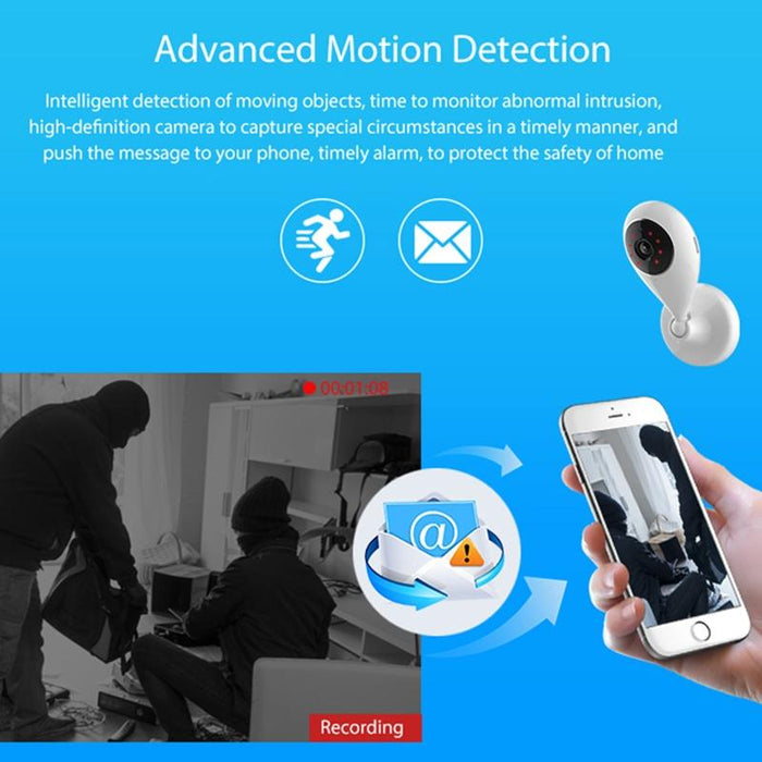 Indoor Wifi Ip Camera With Ir Night Vision & Multi-Angle Monitor & Mobile Phone Remote Control