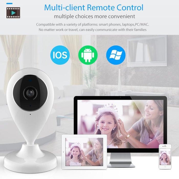 Indoor Wifi Ip Camera With Ir Night Vision & Multi-Angle Monitor & Mobile Phone Remote Control