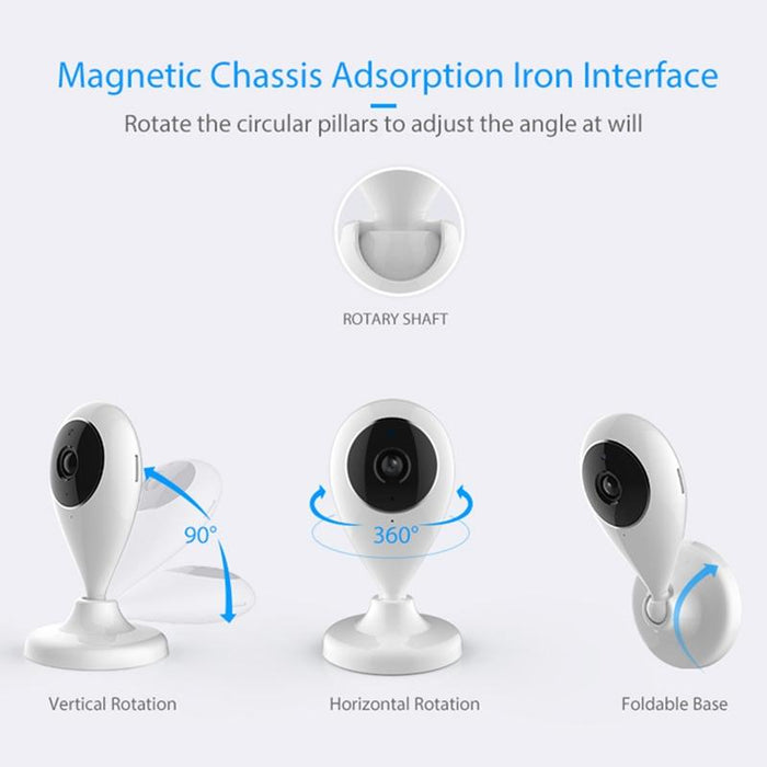 Indoor Wifi Ip Camera With Ir Night Vision & Multi-Angle Monitor & Mobile Phone Remote Control