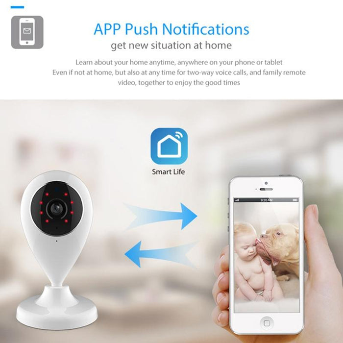 Indoor Wifi Ip Camera With Ir Night Vision & Multi-Angle Monitor & Mobile Phone Remote Control