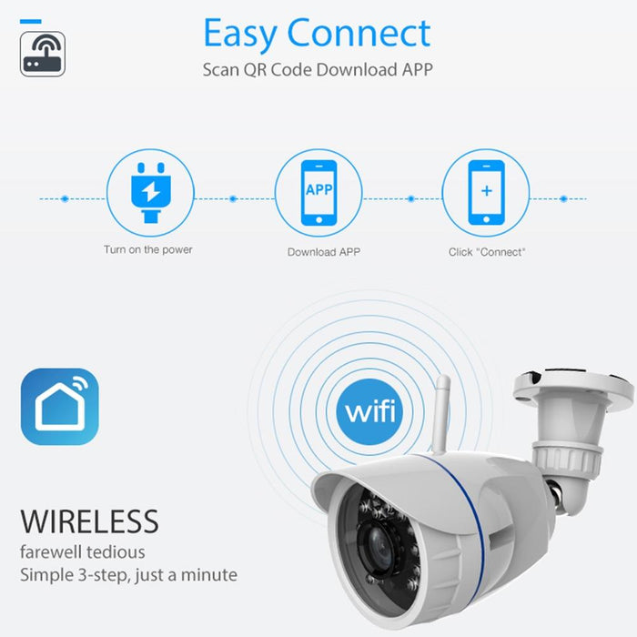 Nip-56Ai Outdoor Waterproof Wifi Ip Camera With Ir Night Vision & Mobile Phone Remote Control