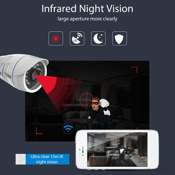 Nip-56Ai Outdoor Waterproof Wifi Ip Camera With Ir Night Vision & Mobile Phone Remote Control