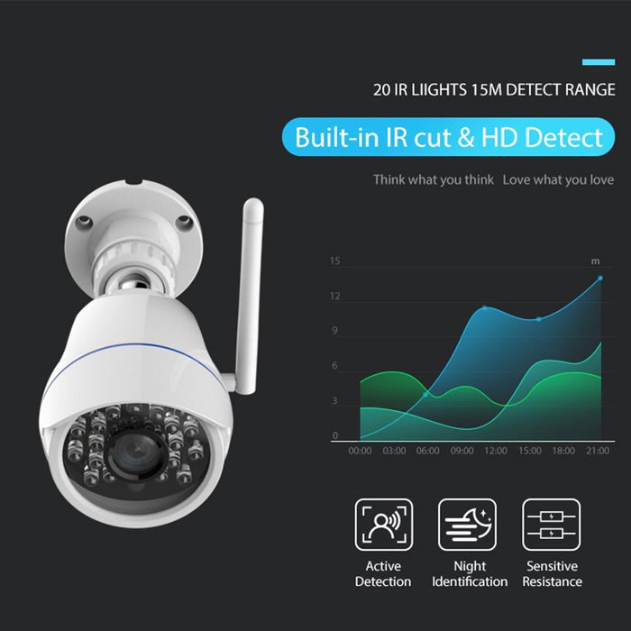 Nip-56Ai Outdoor Waterproof Wifi Ip Camera With Ir Night Vision & Mobile Phone Remote Control