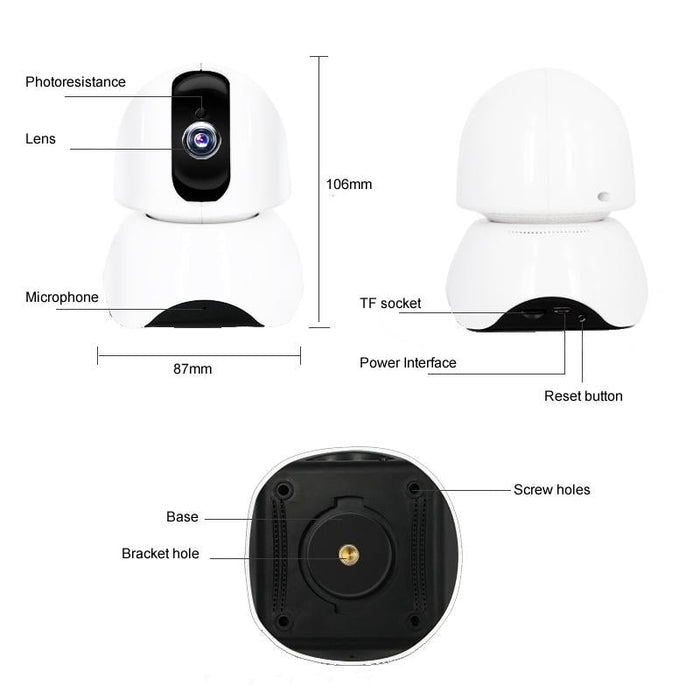 Smart Rotatable P2P Network Hd Video Camera