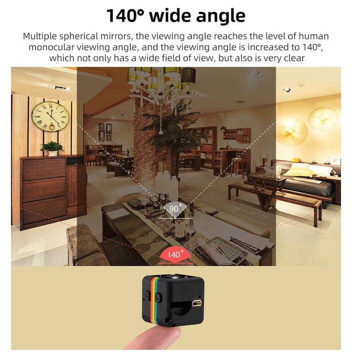 Mini Dv Hd 960P 6 Leds Sport Recorder Camera With Holder Support Monitor Detection & Ir Night Vision & Tf Card