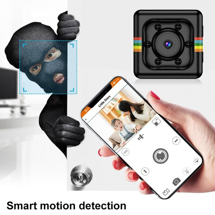 Mini Dv Hd 960P 6 Leds Sport Recorder Camera With Holder Support Monitor Detection & Ir Night Vision & Tf Card