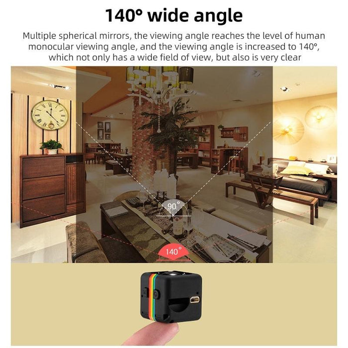 Mini Dv Hd 480P 6 Leds Sport Recorder Camera With Holder Support Monitor Detection & Ir Night Vision & Tf Card