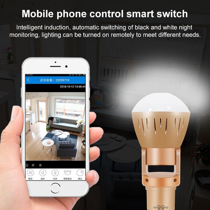 1.3 Megapixel Panoramic Universal Light Bulb Camera Mobile Phone Remote Installation Home Network Hd Monitoring