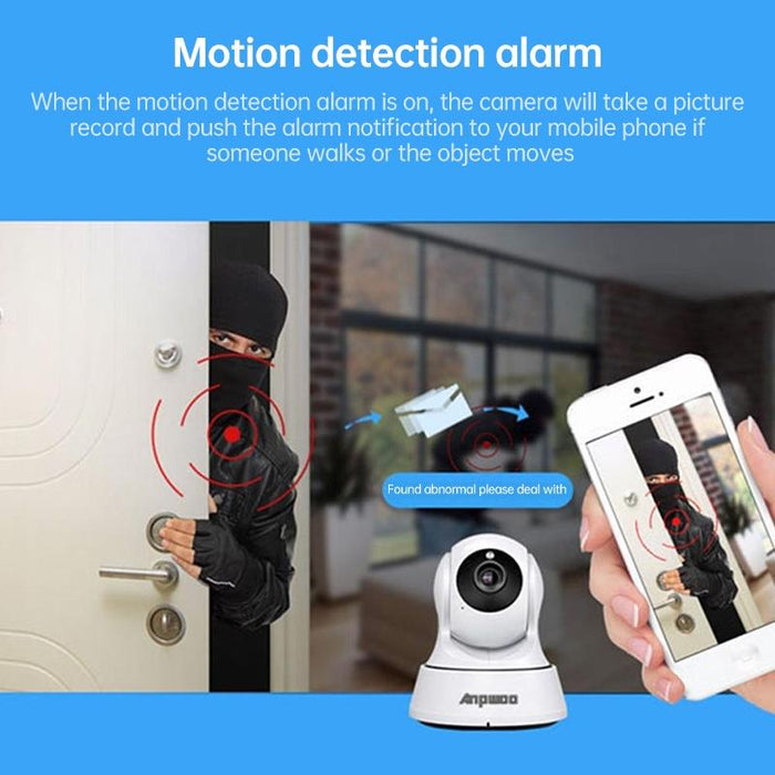 100W 3.6Mm Lens Wide Angle 720P Smart Wifi Monitor Camera Support Night Vision & Tf Card Expansion Storage