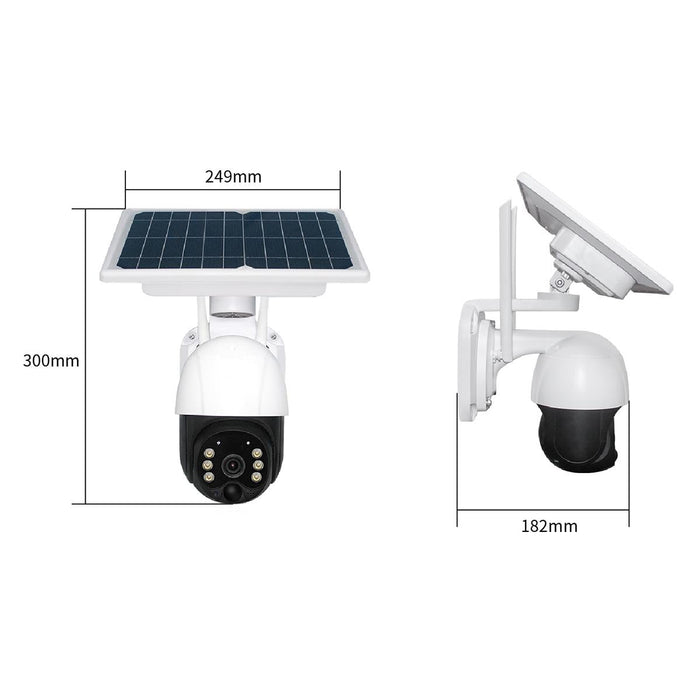 2288 X 1288P Full Hd Solar Powered Wifi Camera Support Pir Alarm Night Vision Two Way Audio Tf Card Not Include Battery