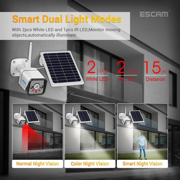 Hd 1080P 4G Solar Panel Ip Camera Support Night Vision & Tf Card & Pir Motion Detection & Two Way Audio