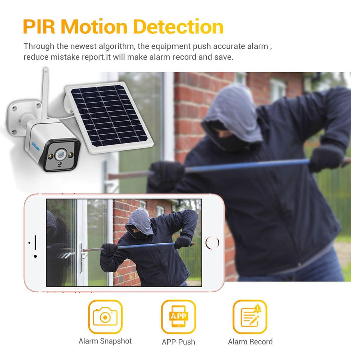 Hd 1080P 4G Solar Panel Ip Camera Support Night Vision & Tf Card & Pir Motion Detection & Two Way Audio