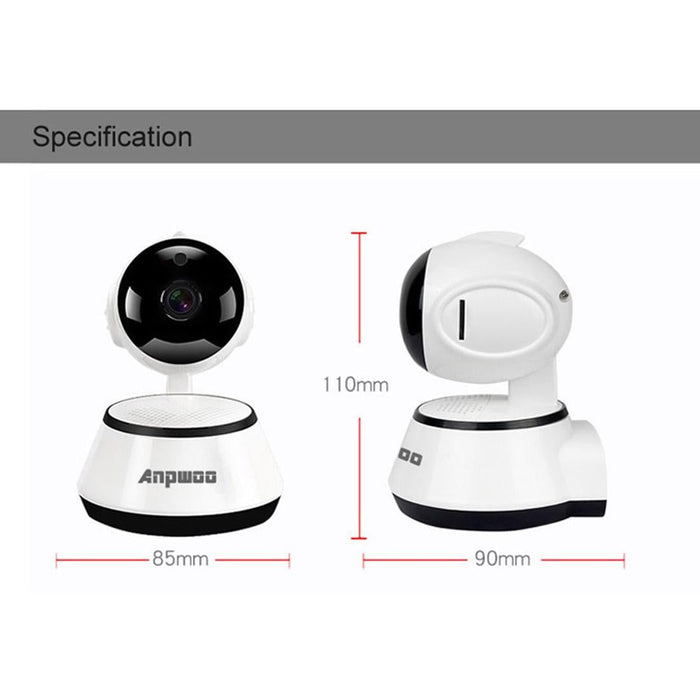 720P Hd Wifi Ip Camera With 6 Pcs Infrared Leds Support Motion Detection & Night Vision & Tf Card Max 64Gb