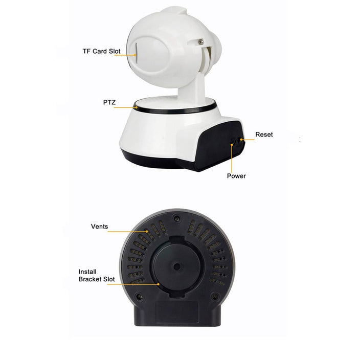 720P Hd Wifi Ip Camera With 6 Pcs Infrared Leds Support Motion Detection & Night Vision & Tf Card Max 64Gb