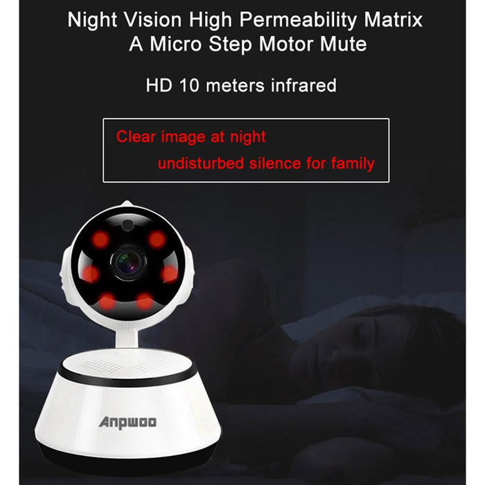 720P Hd Wifi Ip Camera With 6 Pcs Infrared Leds Support Motion Detection & Night Vision & Tf Card Max 64Gb