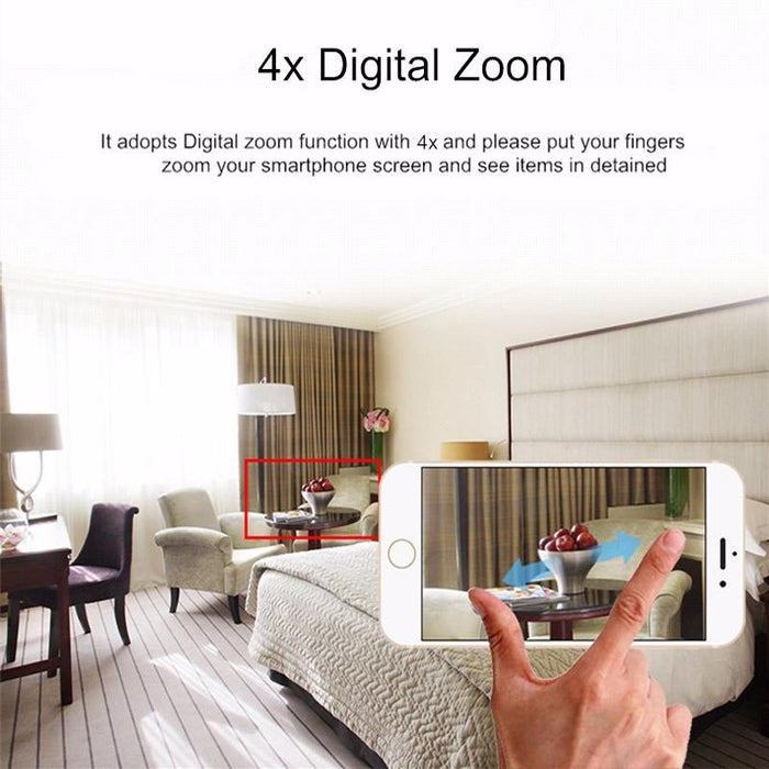 1080P Hd Wifi Ip Camera Support Motion Detection & Infrared Night Vision & Tf Card Max 64Gb White