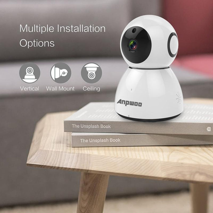 1080P Hd Wifi Ip Camera Support Motion Detection & Infrared Night Vision & Tf Card Max 64Gb White