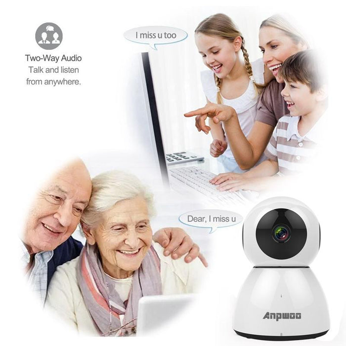 1080P Hd Wifi Ip Camera Support Motion Detection & Infrared Night Vision & Tf Card Max 64Gb White