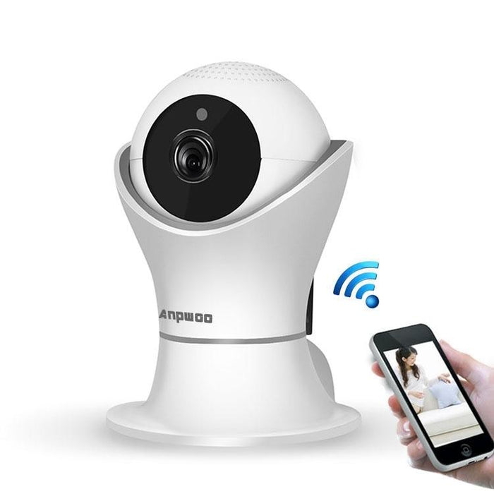 1080P Hd Wifi Ip Camera Support Motion Detection & Infrared Night Vision & Tf Card Max 128Gb White